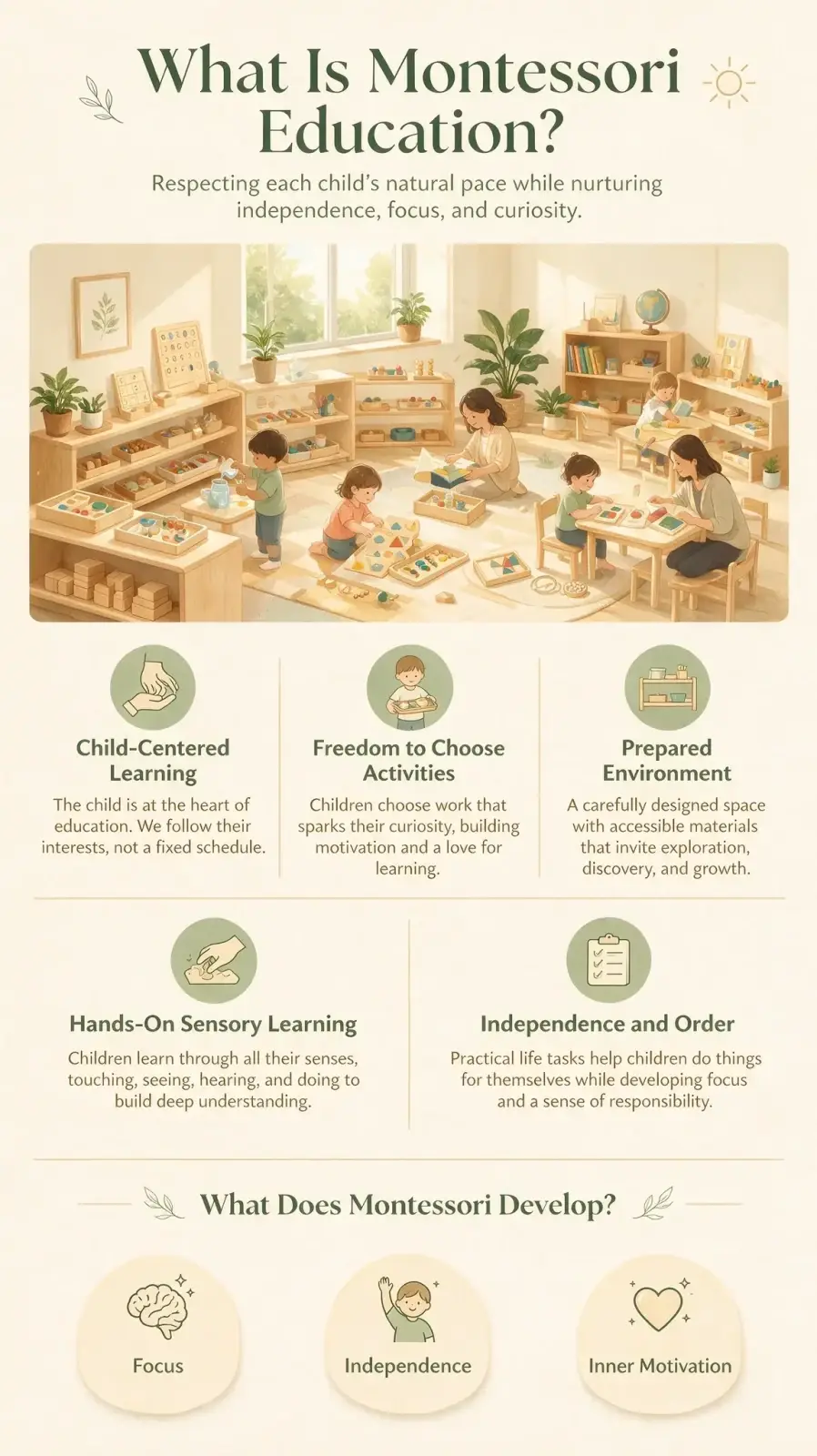 Seedream 5.0 Pro example: vertical Montessori education explainer poster