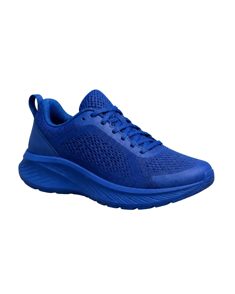 Cobalt running shoe isolated from its background