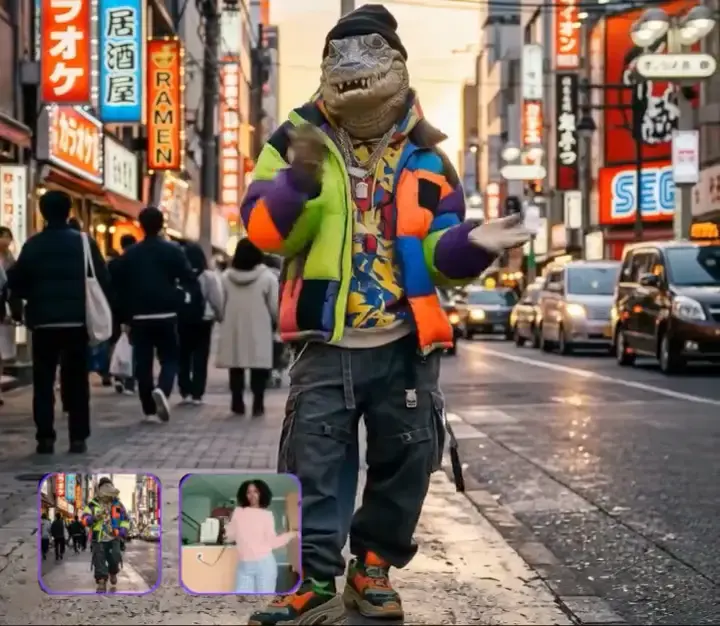 Motion Control demo: stylized street dance transferred onto a character image